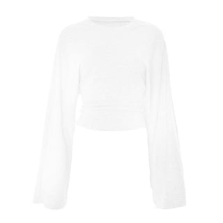 Long sleeve crewneck solid top