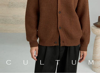 [CULTUM] Wool Collar Button Cardigan