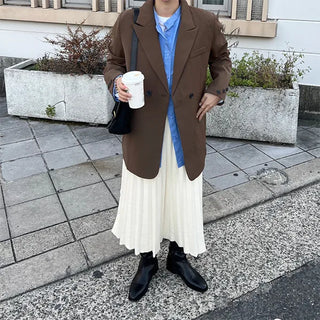 Knitted pleated skirt