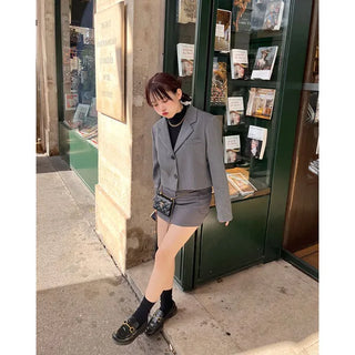 Side pocket mini skirt