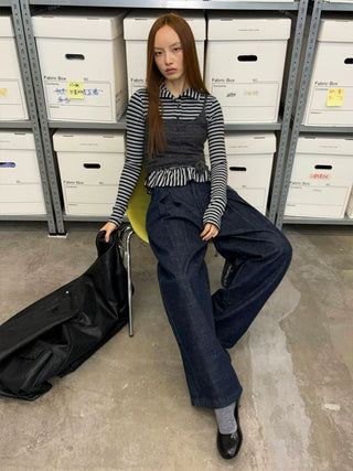 [NeverSeez] Mohair Blend Knit Set