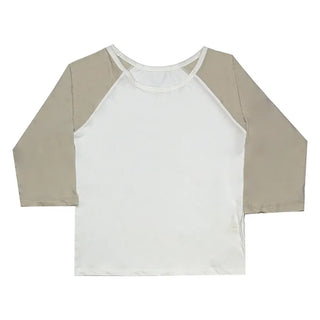[2 colors] Roll-up raglan T-shirt