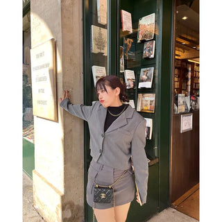 Side pocket mini skirt