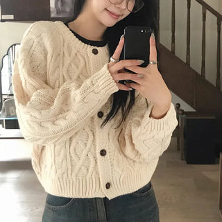 Cable cardigan