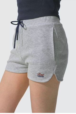 [Monterest] Drawstring Logo Embroidered Sweat Shorts