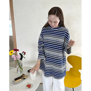 Oversized striped T-shirt - P000HRJI