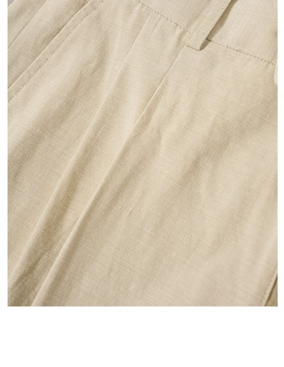 [CULTUM] Wide Leg Pleated Trousers