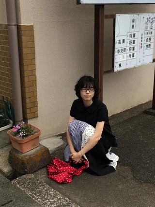 Checked polka dot skirt