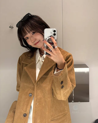 Schian Oversized Suede Jacket