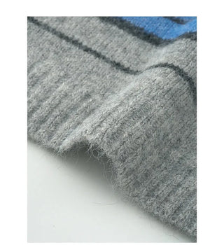Bordered two-tone knit