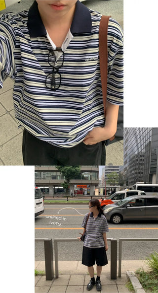 Striped rugby shirt
