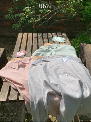 Summer oversized check shirt