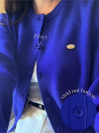 (Over 20,000 sold) 6-color Milk Round Cashmere Knit Cardigan