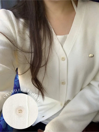 (Over 20,000 sold) 6-color Milk Round Cashmere Knit Cardigan