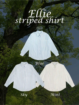 Loose-fit cotton striped shirt (2c)