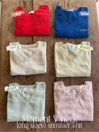 Loose-fitting long-sleeved knit