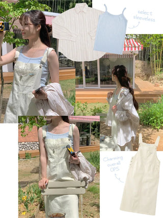 Logo Label Overalls Dress (4c)