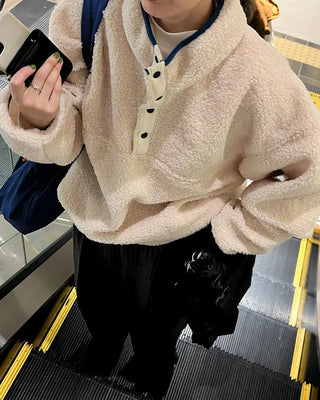 Warm Button Fleece Anorak