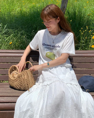 Apple print T-shirt
