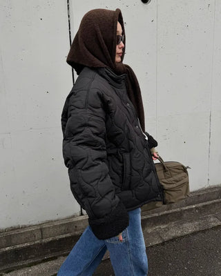 Wave quilted jacket