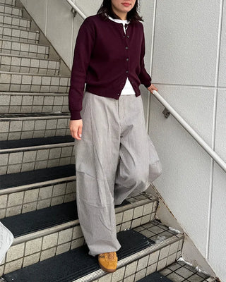 (Unisex) Striped Pintuck Overpants