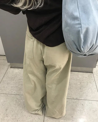 Balloon Cotton Wide Pants