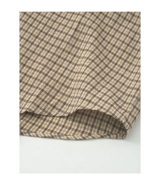 (2 colors) Loose-fit check shirt