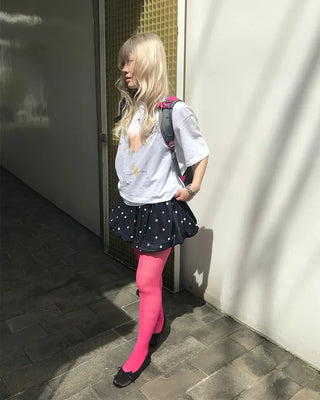 Polka Dot Pumpkin Balloon Fit Mini Skirt