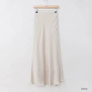 Satin long skirt