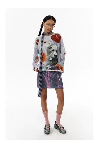 CONP Mesh Graphic Long Sleeve (White)