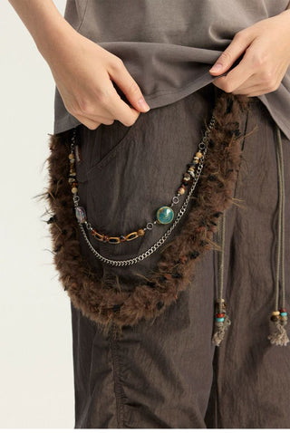 [Monterest] Detachable Triple Chain Beaded Pants Chain