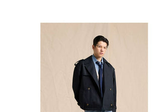 [CULTUM] Water-Resistant Cotton Short Trench Jacket
