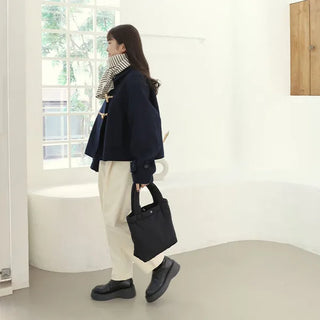 Wool double duffel coat