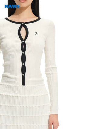[NOTAWEAR] Ribbed Knit Slim Fit Mini Dress