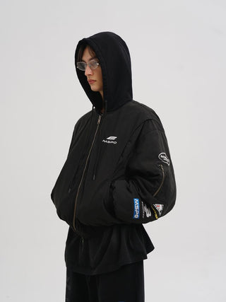 [MASONPRINCE] Boxy Racing Bomber Jacket