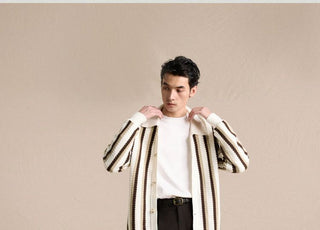 [CULTUM] Relaxed Fit Openwork Knit Cardigan