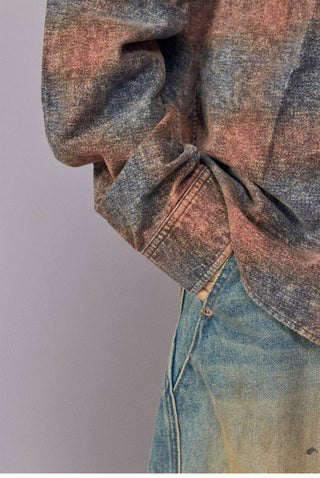 [Monterest] Washed Brushed Plaid Flannel Shirt