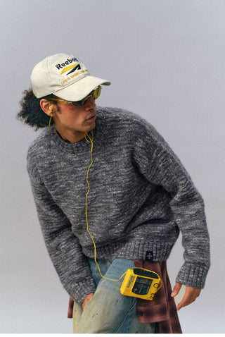 [Monterest] Multicolor Yarn Blend Crewneck Sweater