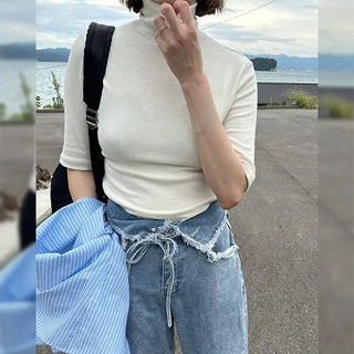 Turtleneck Half T-shirt