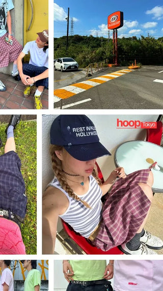 (ORIGINAL) Tartan Check Half Wide Easy Pants