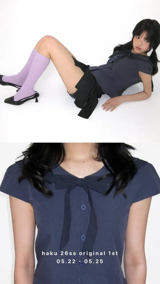 (ORIGINAL) Sailor Collar Ribbon Blouse