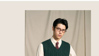 [CULTUM] Pima Cotton Cable Knit Sweater Vest