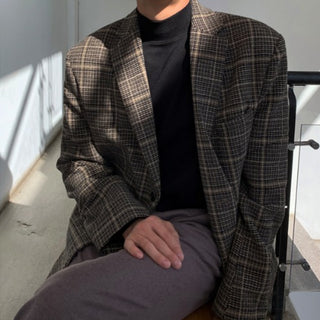 Hour Check Wool Blazer (2 colors)