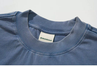[Monterest] Washed Cotton Racing Print T-Shirt