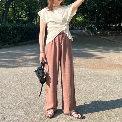 Banding linen pants
