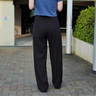 Black wide-leg pants