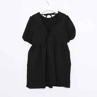 Pocket Point Back Ribbon Mini Dress
