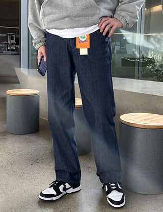 Butter raw denim pants (non-fade fabric)