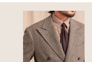 [CULTUM] Wool Blend Peak Lapel Suit Set