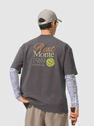 [Monterest] Tennis Print Cotton T-Shirt